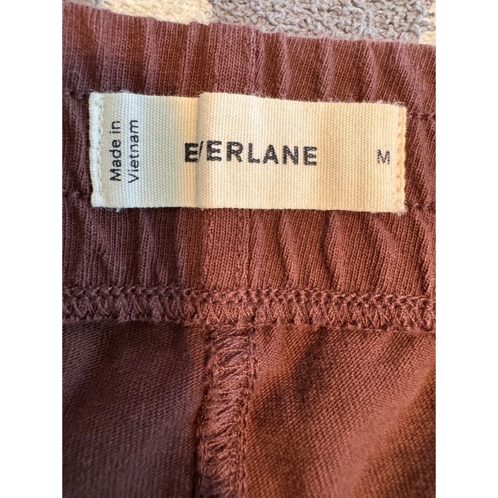 Everlane The Off-Duty Barrel Pant Brown Mahogany Organic Cotton Size M - Picture 6 of 7